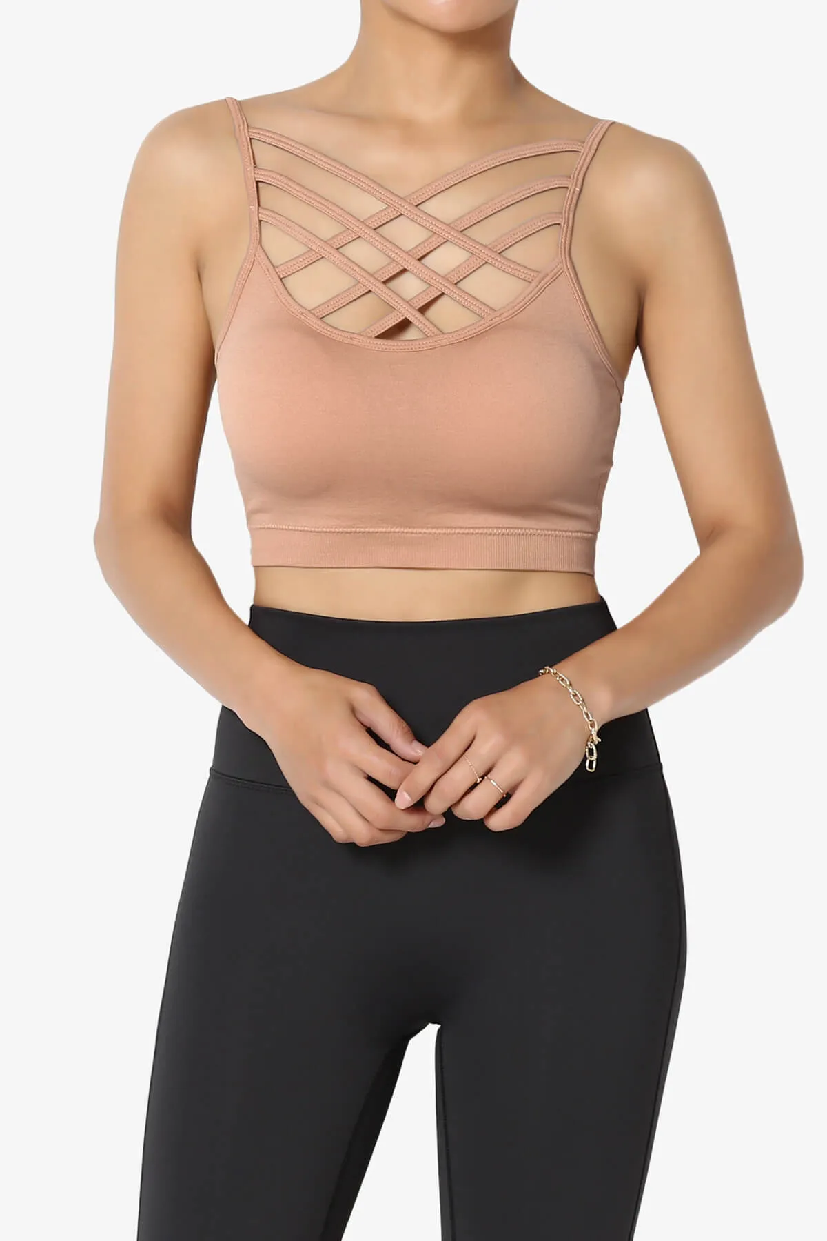 Cally Padded Crisscross Bralette PLUS