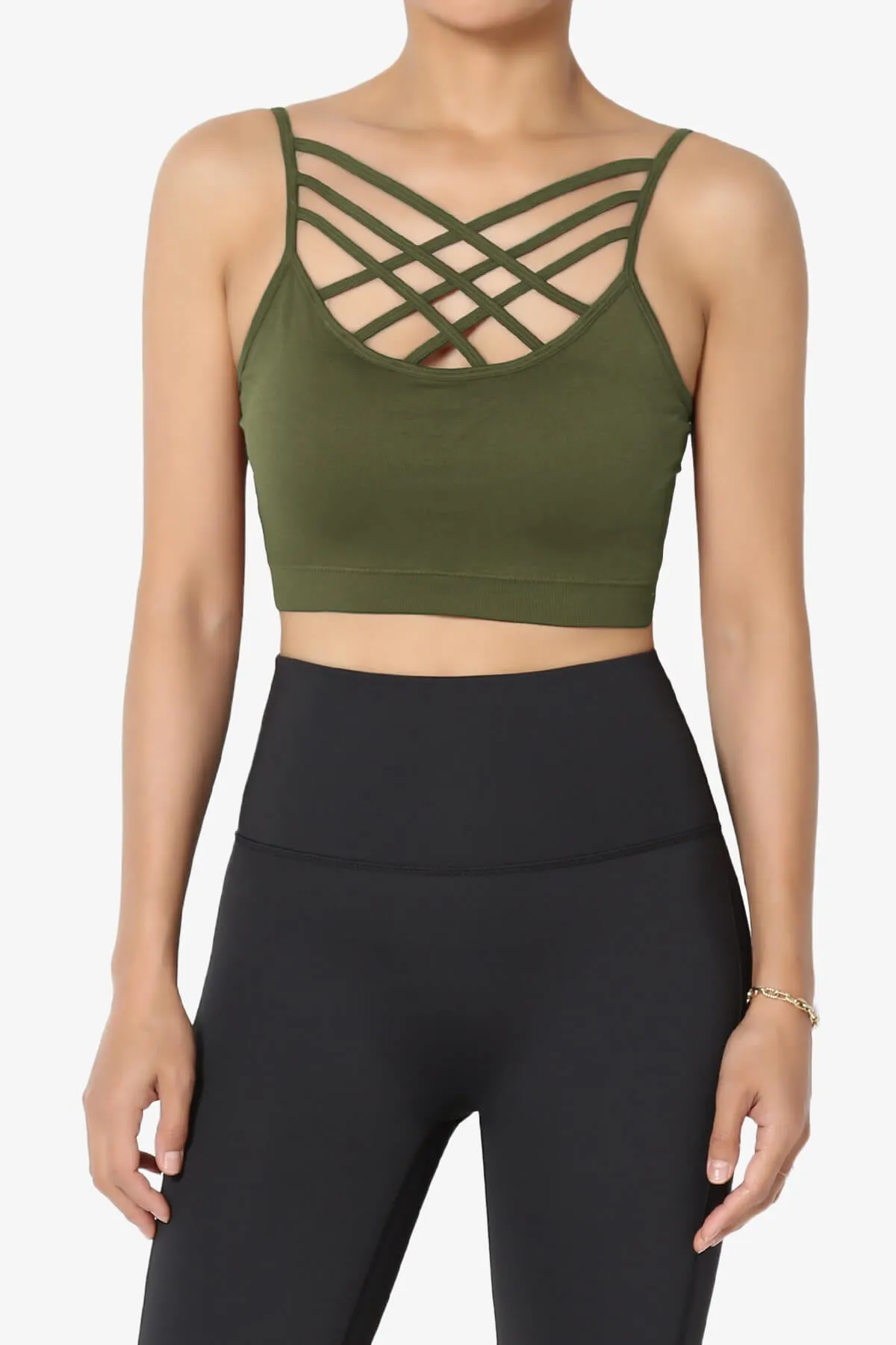 Cally Padded Crisscross Bralette PLUS