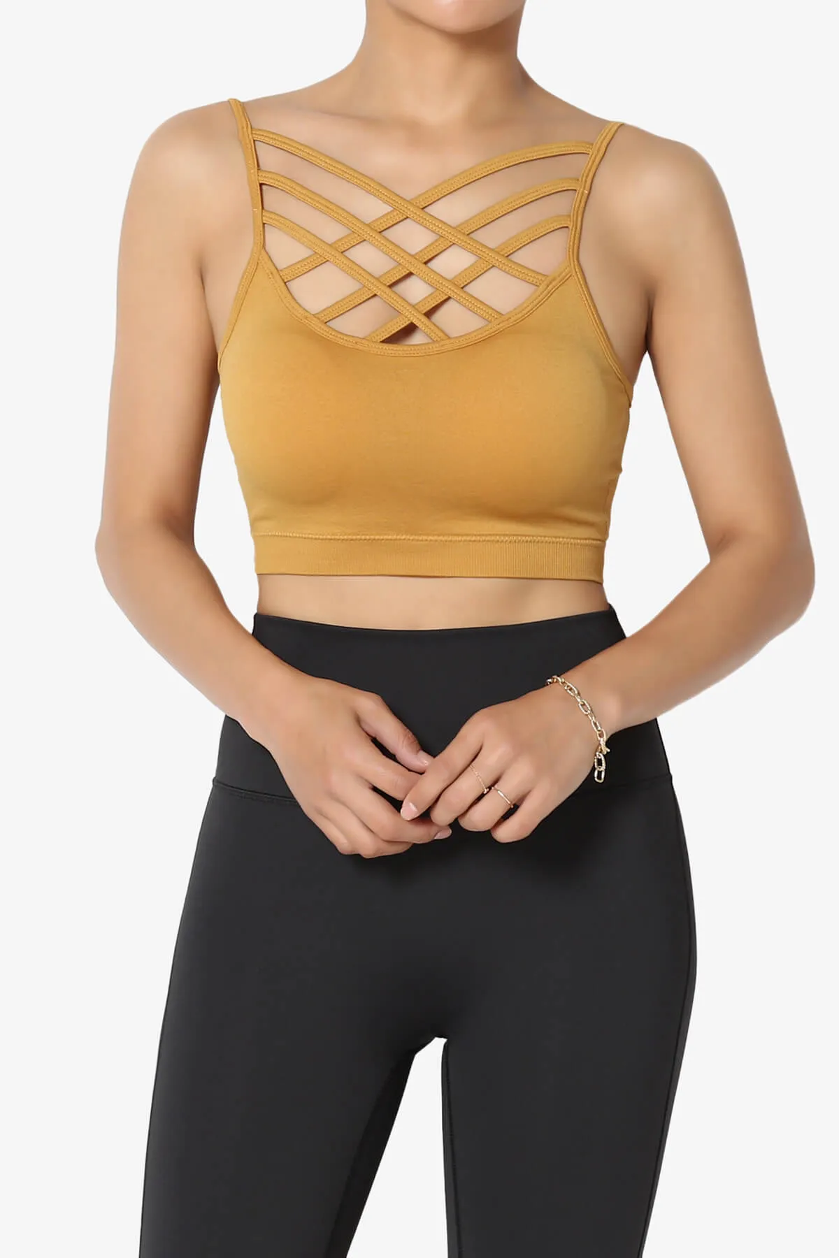 Cally Padded Crisscross Bralette PLUS