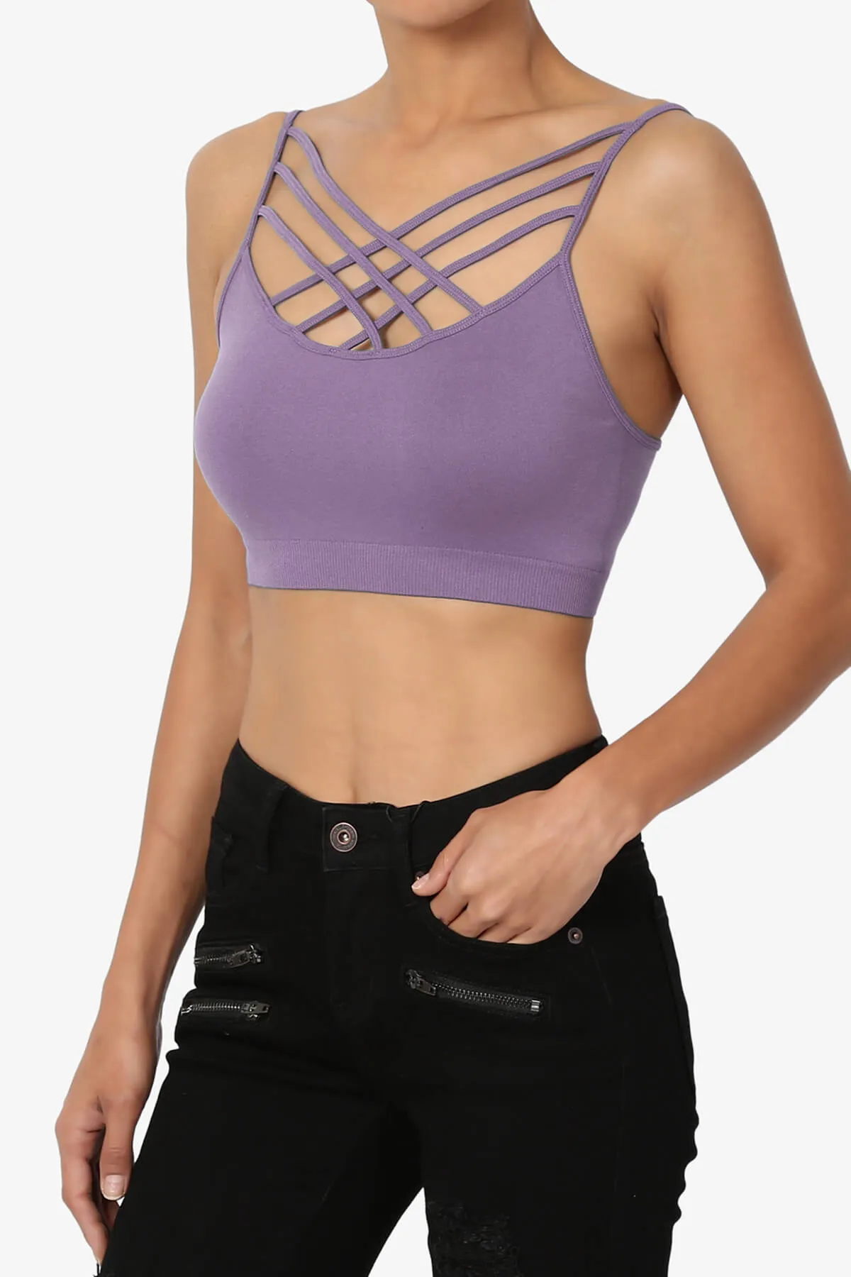 Cally Padded Crisscross Bralette PLUS