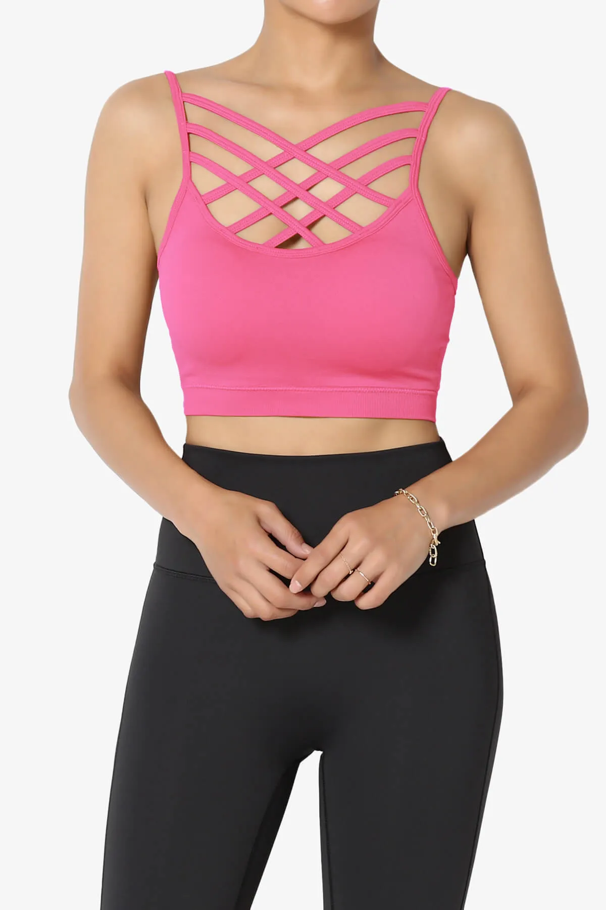 Cally Padded Crisscross Bralette PLUS