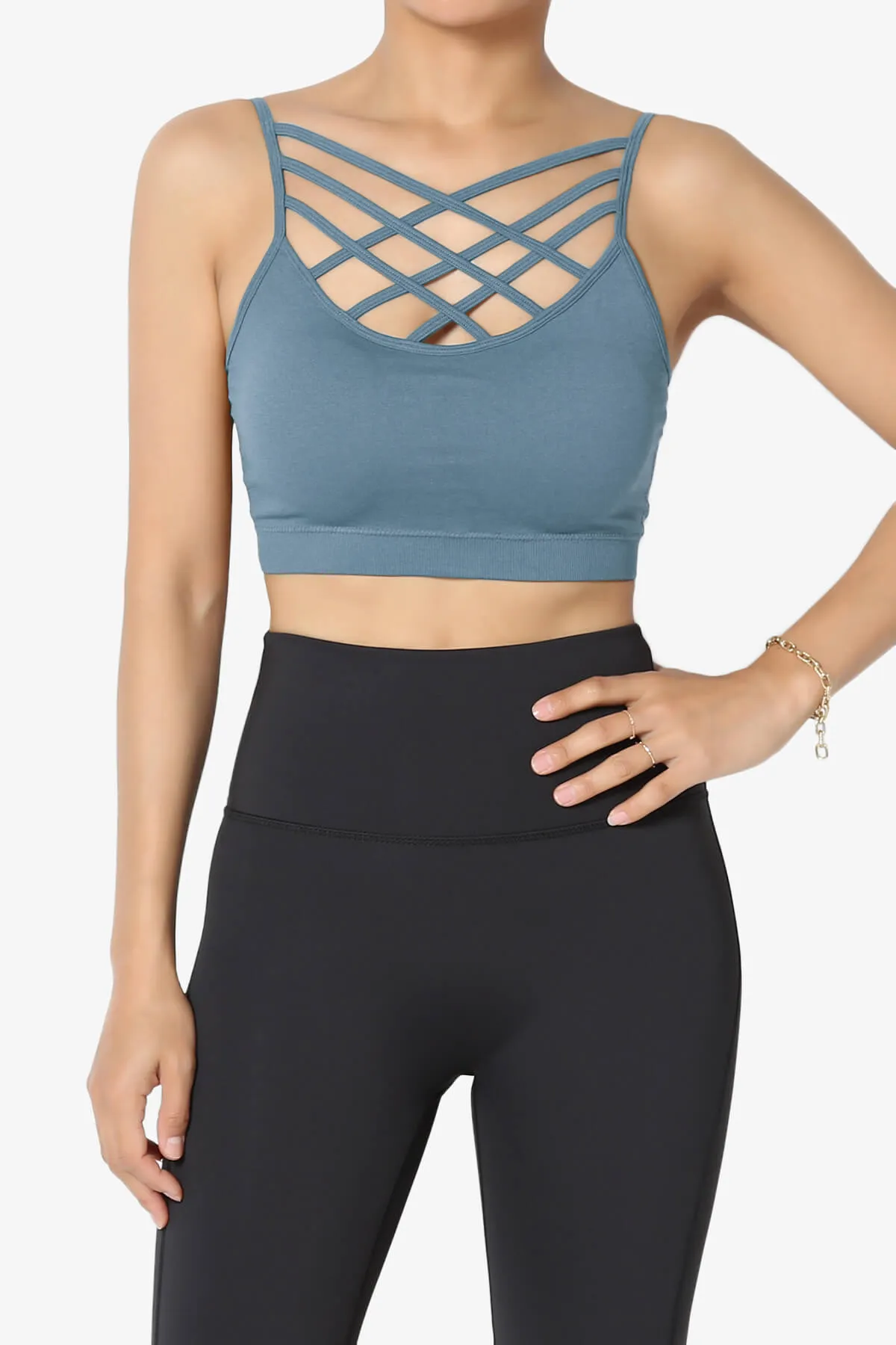 Cally Padded Crisscross Bralette PLUS