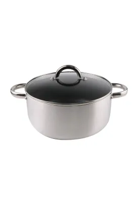 Chef Gallery Stainless Steel Casserole with Glass Lid