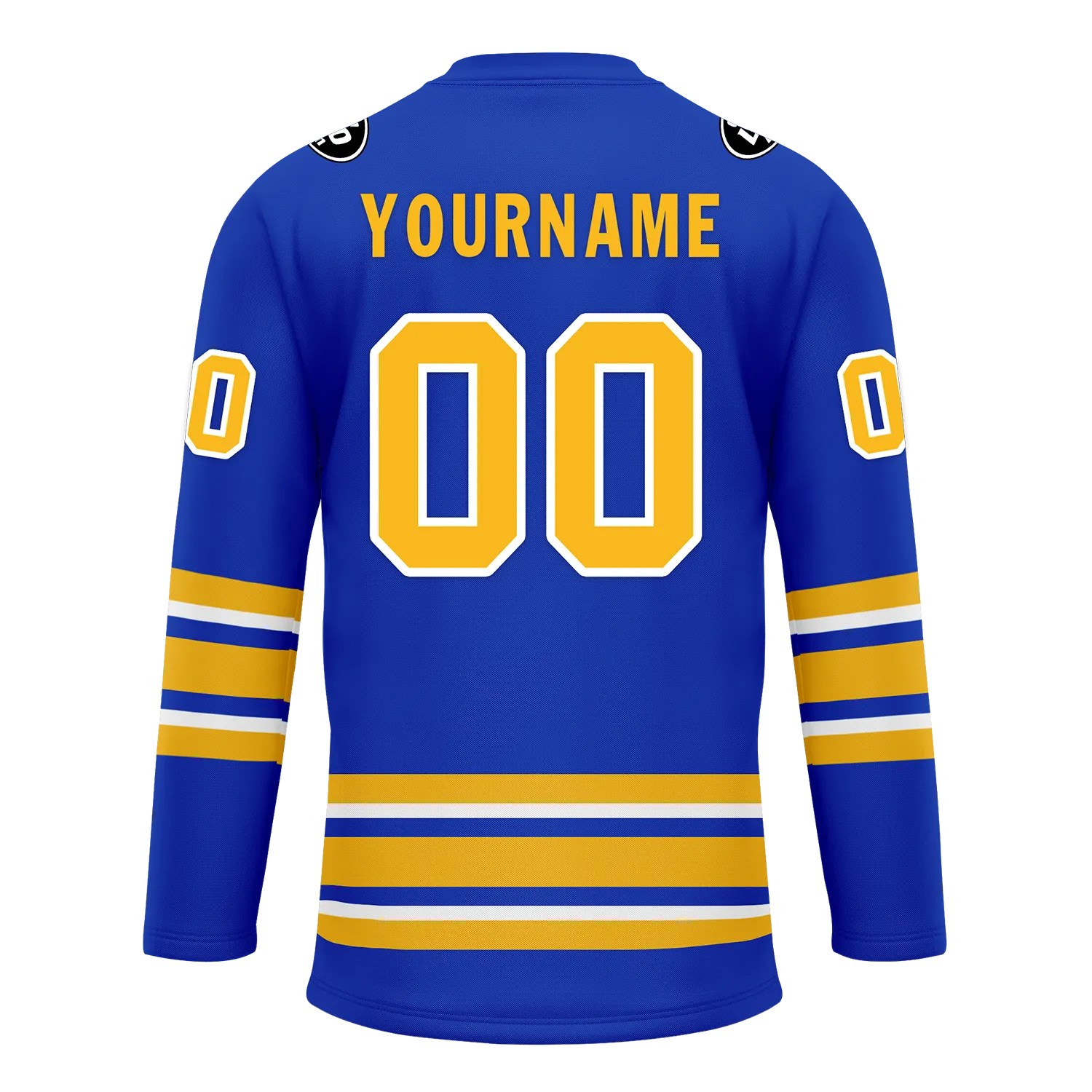 Custom Blue Yellow Personalized Hockey Jersey HCKJ01-D0a70aa