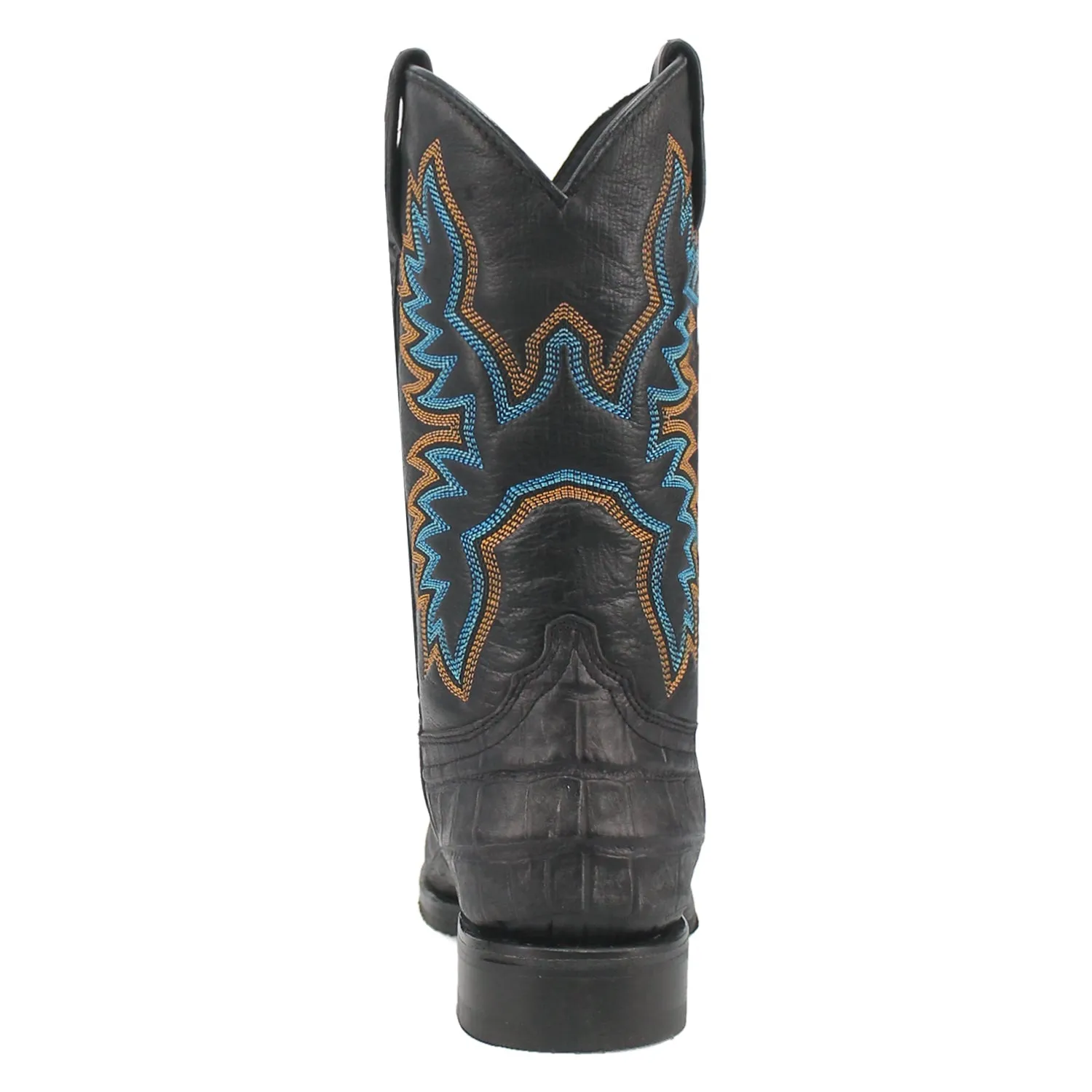 Dingo Mens Trail Boss Black Leather Cowboy Boots