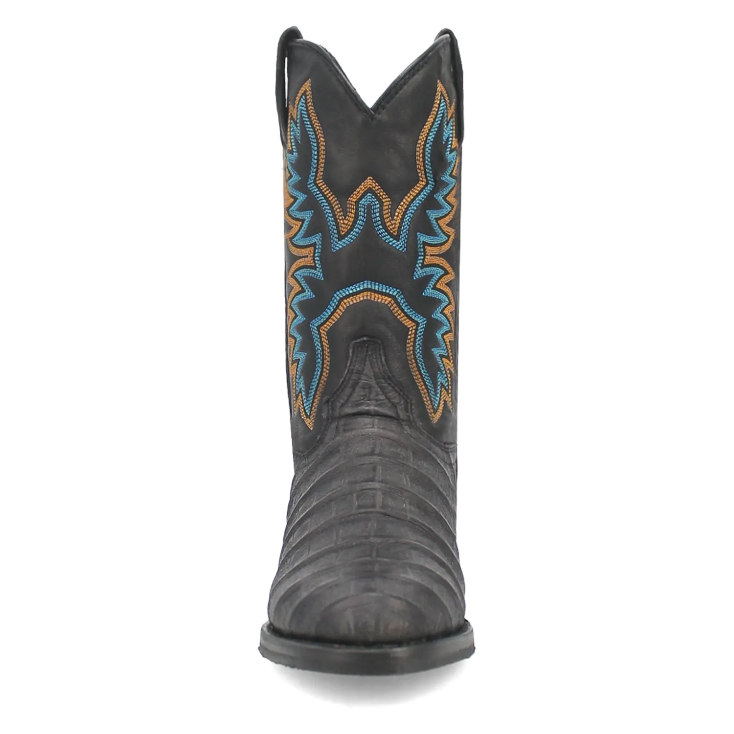 Dingo Mens Trail Boss Black Leather Cowboy Boots