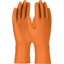 Grippaz 67-307/S Extended Use Ambidextrous Nitrile Glove with Textured Fish Scale Grip - 7 Mil