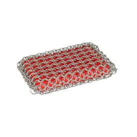 Lodge Chainmail Scrubbing Pad with Silicone Insert