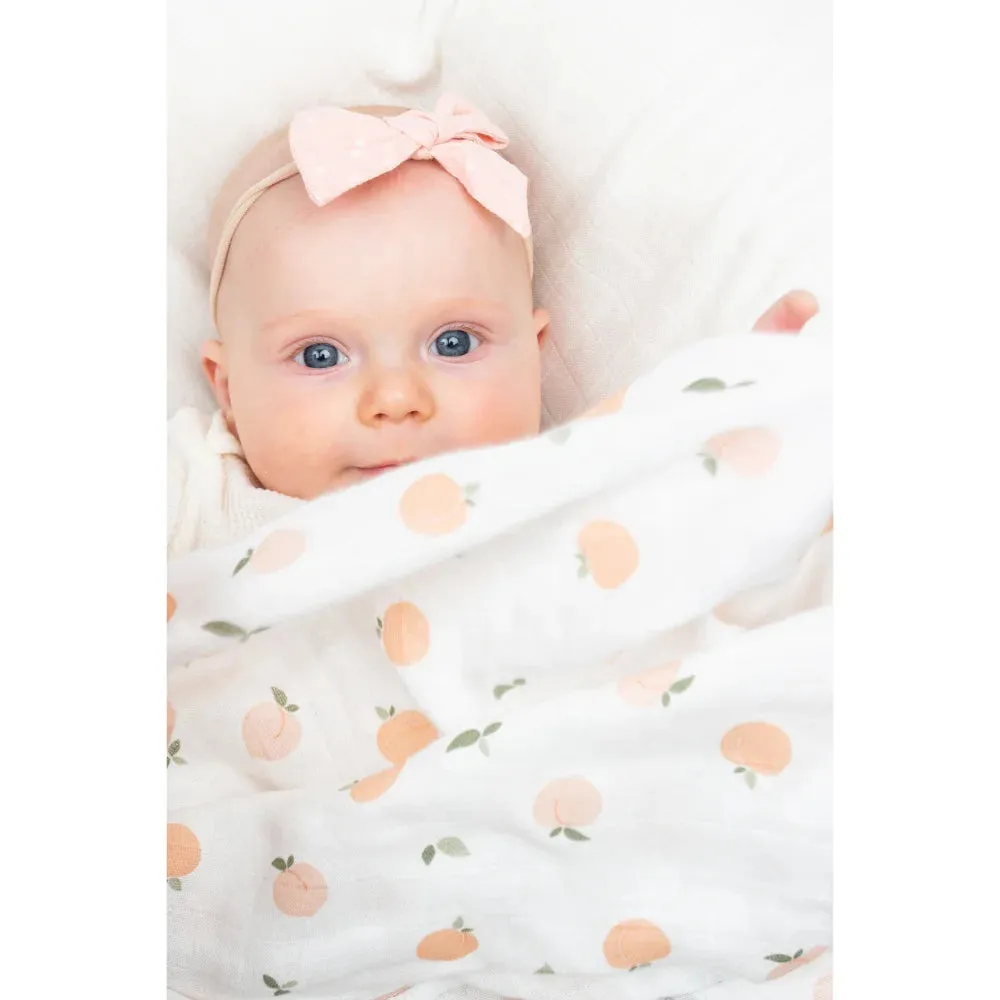 Lulujo - Bamboo Hat and Swaddle Blanket - Peaches