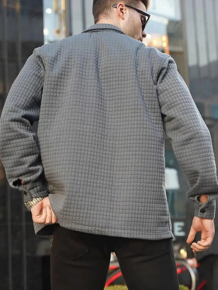 Men'S Plaid Jacquard Jacket