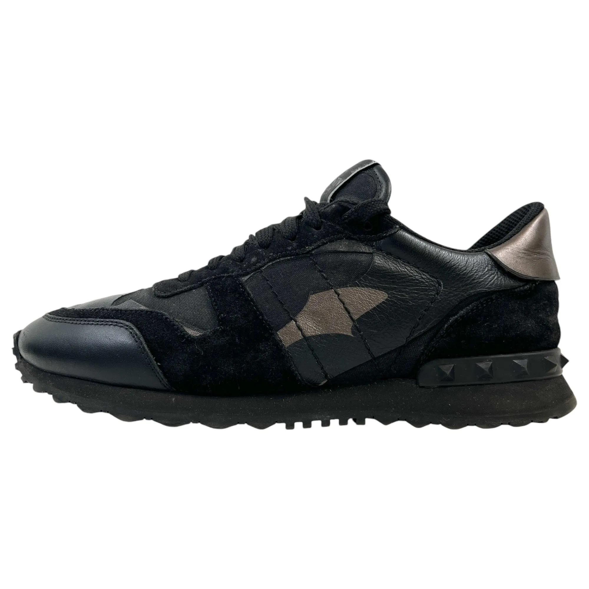 Men's Rockstud Low Trainers Black Size EU 40 / UK 6