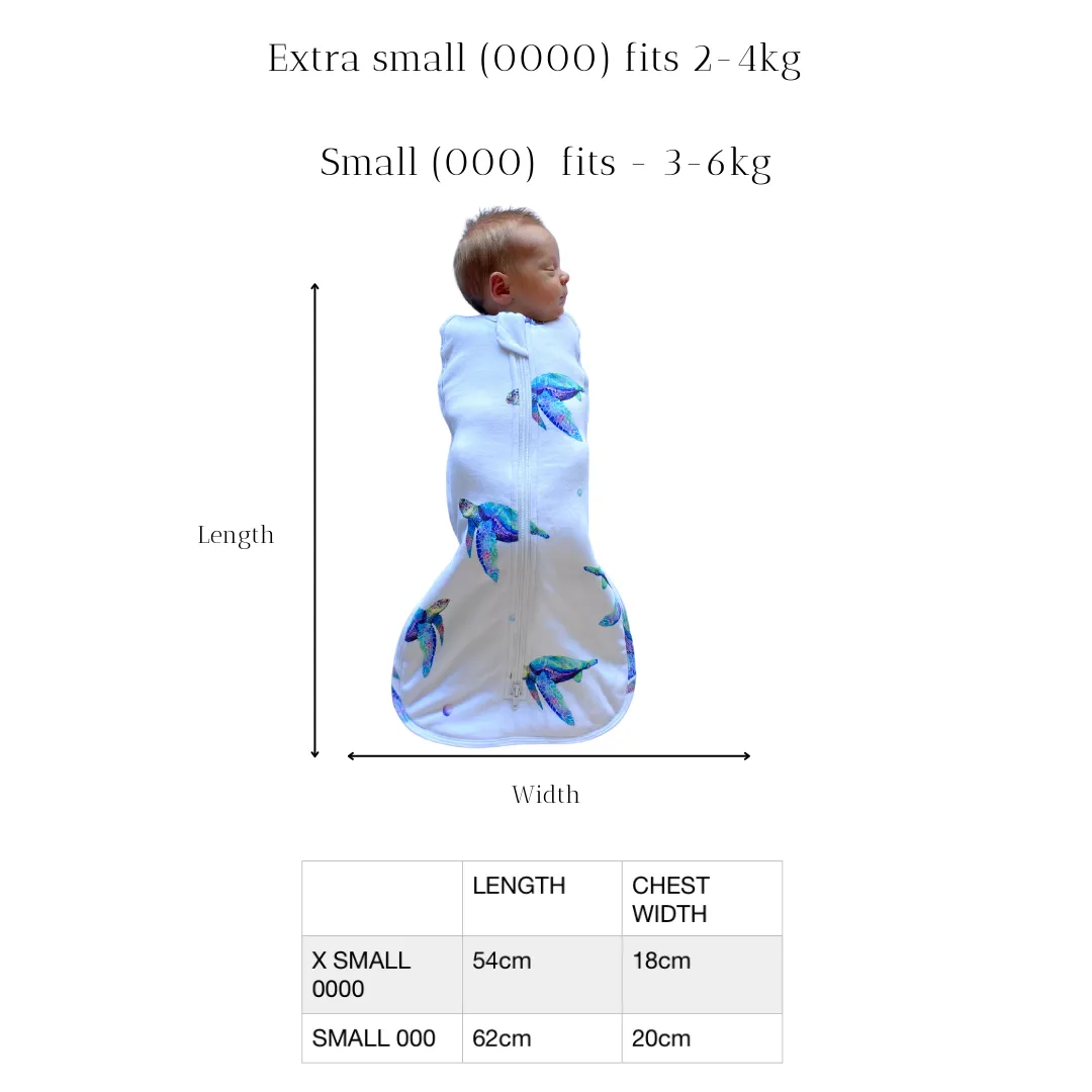 Newborn Sleeping Bag 2.5 TOG - Blue Swirl