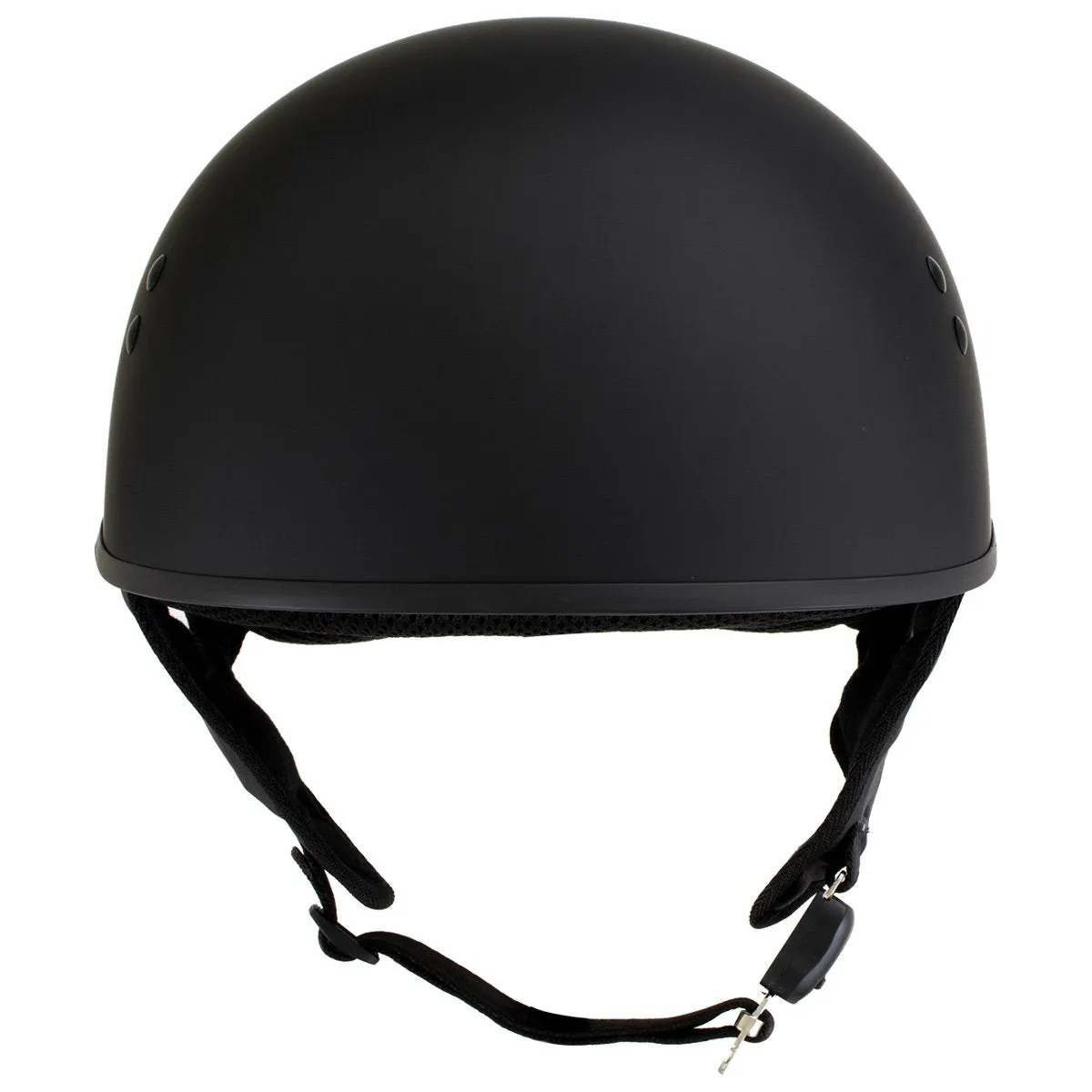 Outlaw T68 'The O.G.' Flat Black Motorcycle DOT Skull Cap Helmet