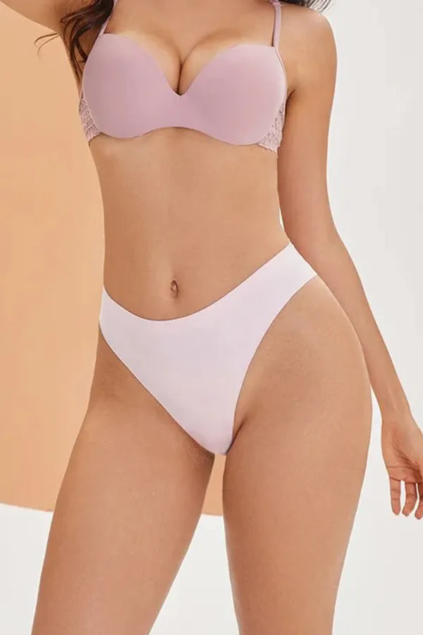 Pink Seamless Thong