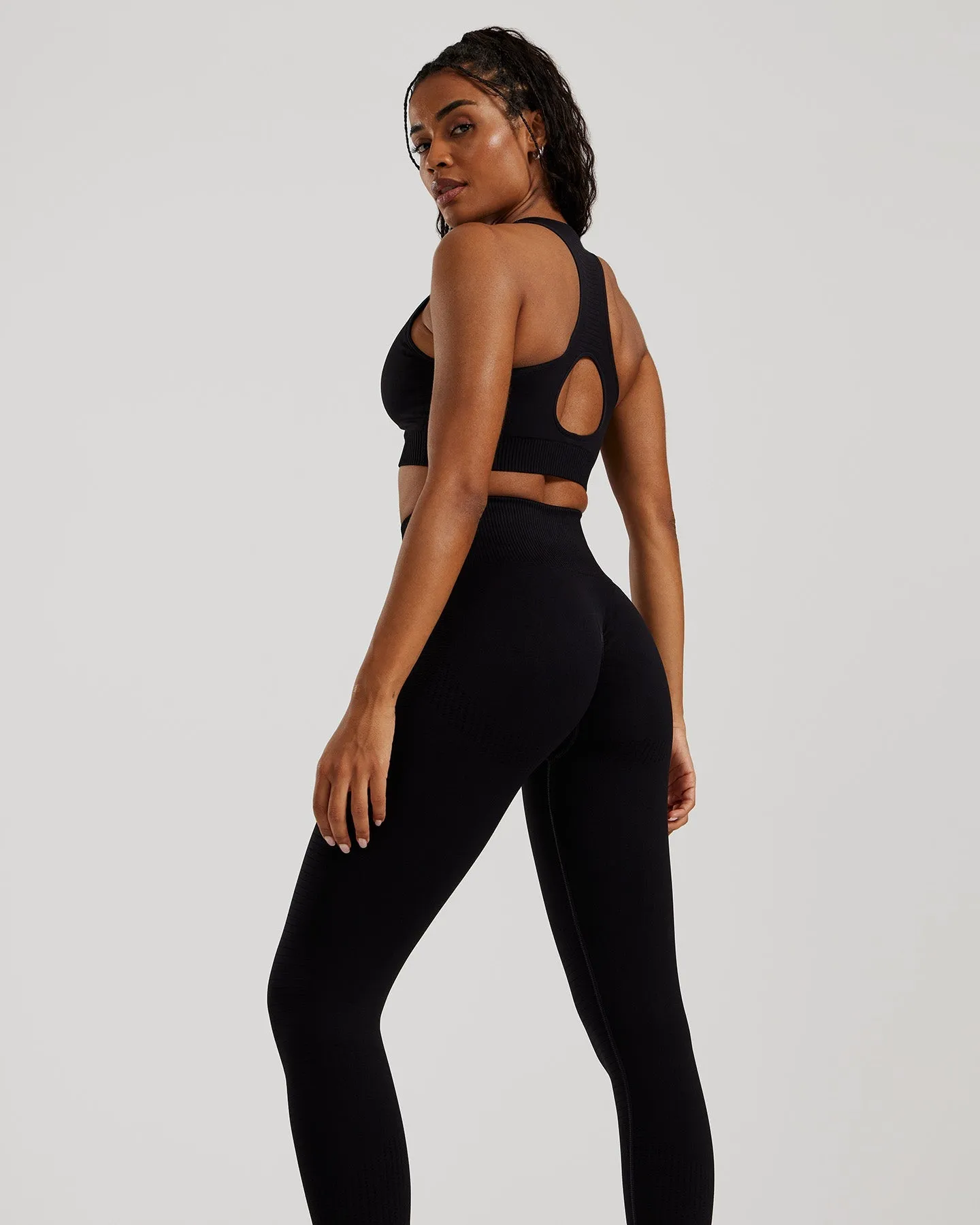 Power Seamless Scrunch Leggings | Black