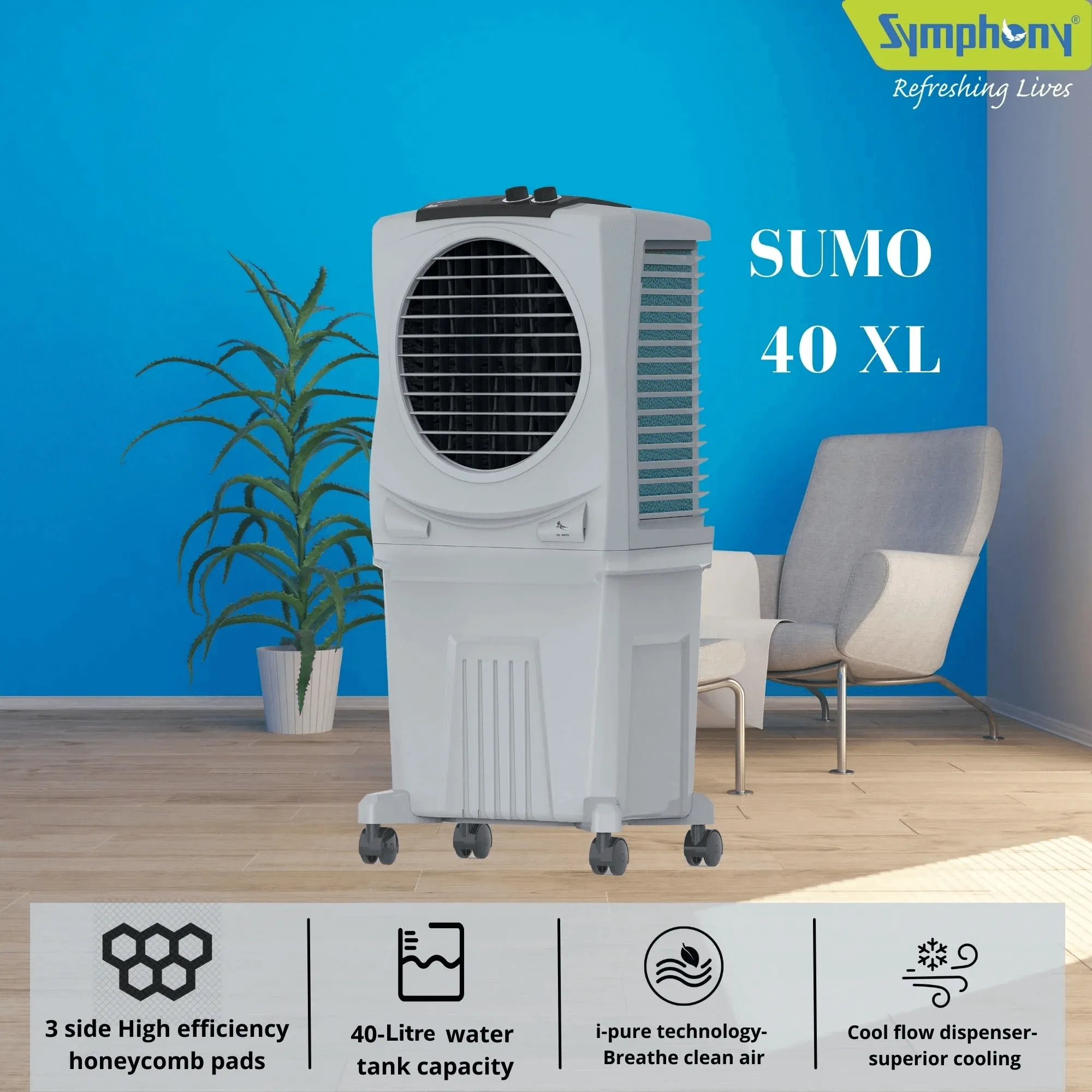 Sumo 40XL Desert Air Cooler, 40 Litres