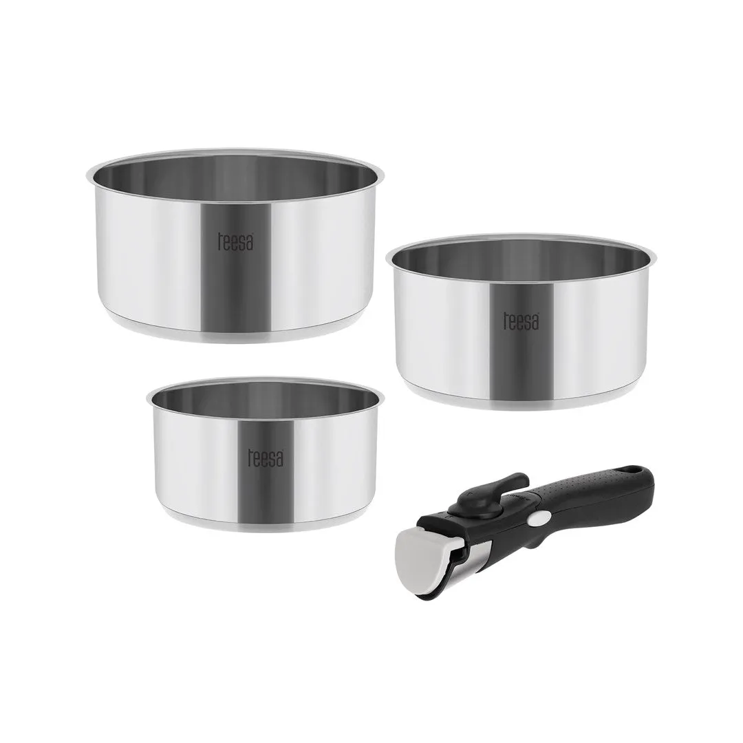 Teesa Cook Expert Single Hand Cookware Set With Detachable Handle