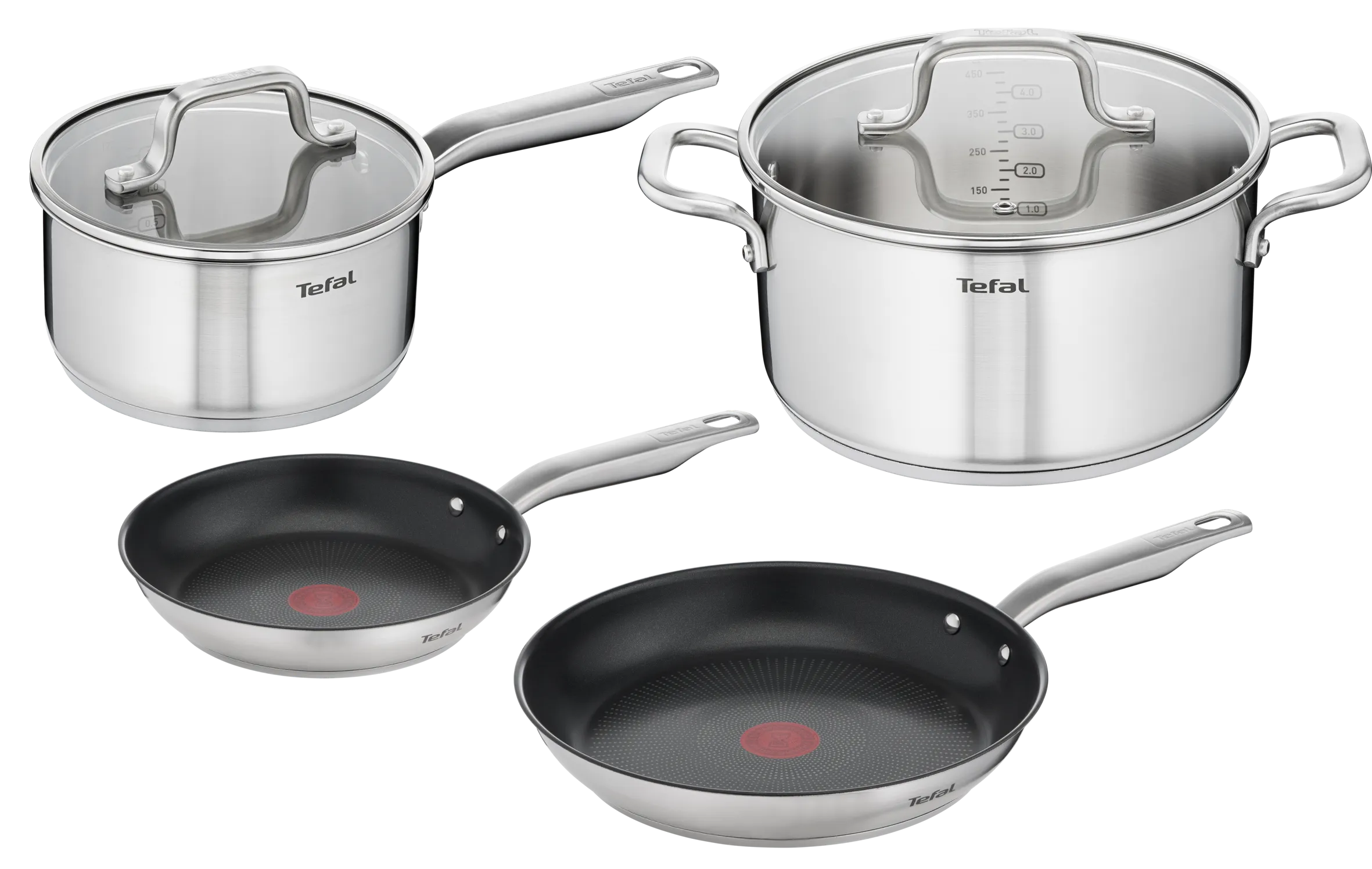 Tefal Virtuoso Induction Stainless Steel 4pc Set