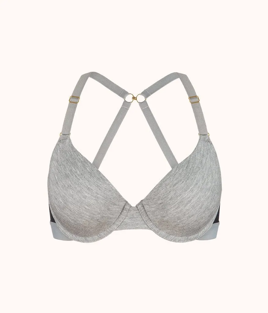 The All-Day T-Shirt Bra Bundle: Jet Black/Heather Gray