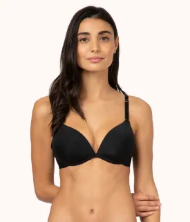 The Deep V No-Wire Push-Up: Jet Black