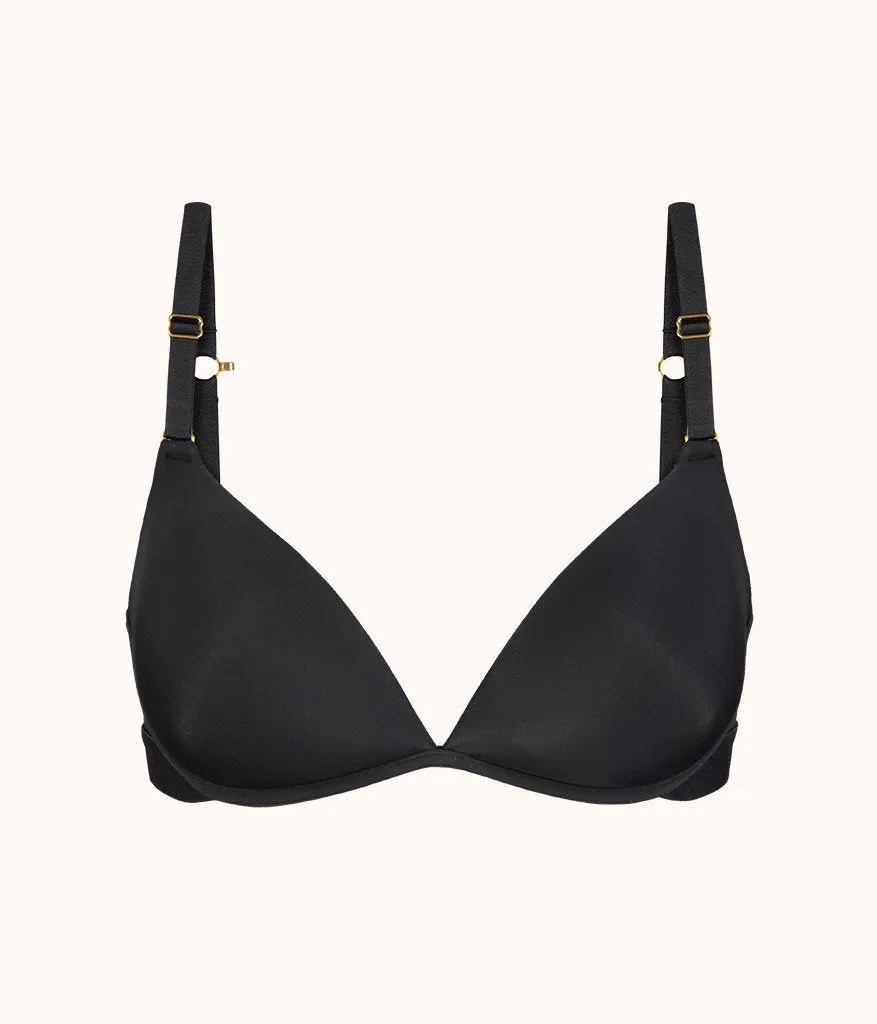 The Deep V No-Wire Push-Up: Jet Black