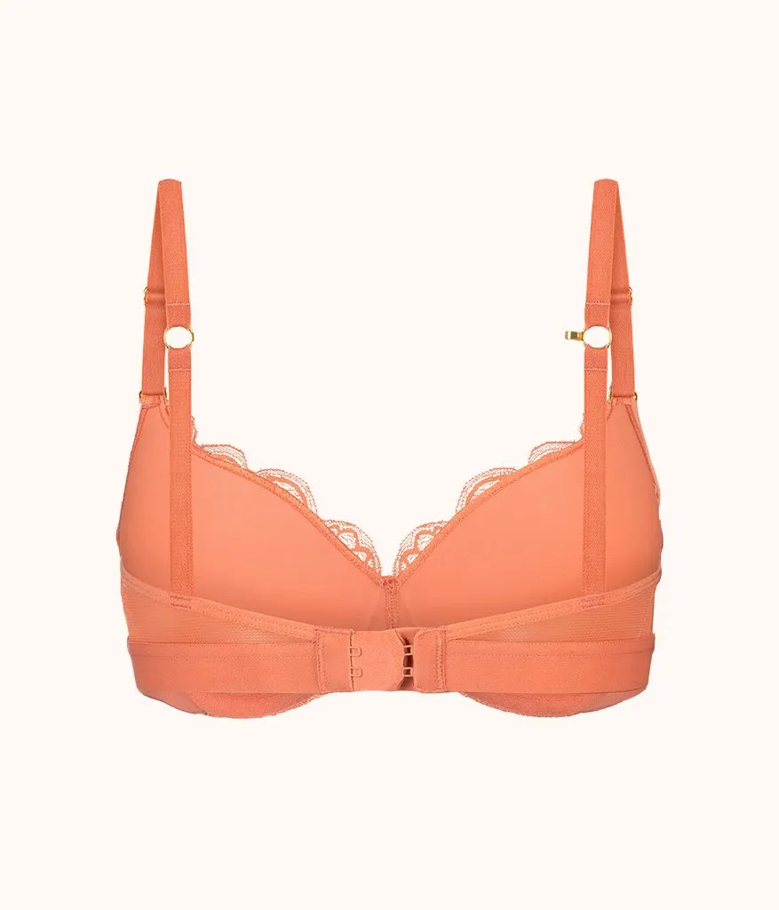 The Lace No-Wire Push-Up: Terracotta