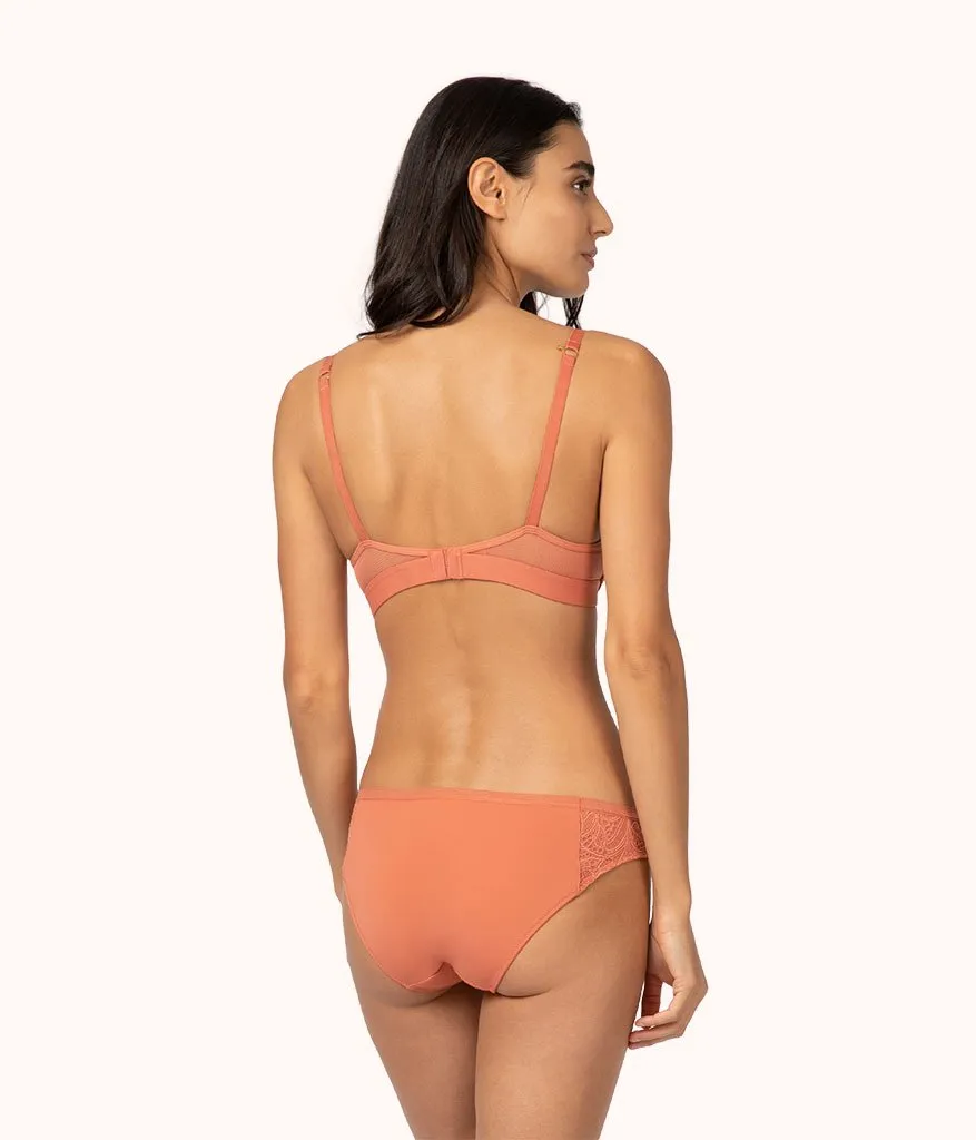 The Lace No-Wire Push-Up: Terracotta