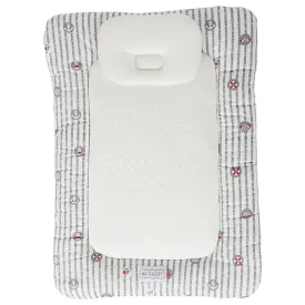 White & Grey Baby Mattress W/ Bamboo Paddings -Anchor