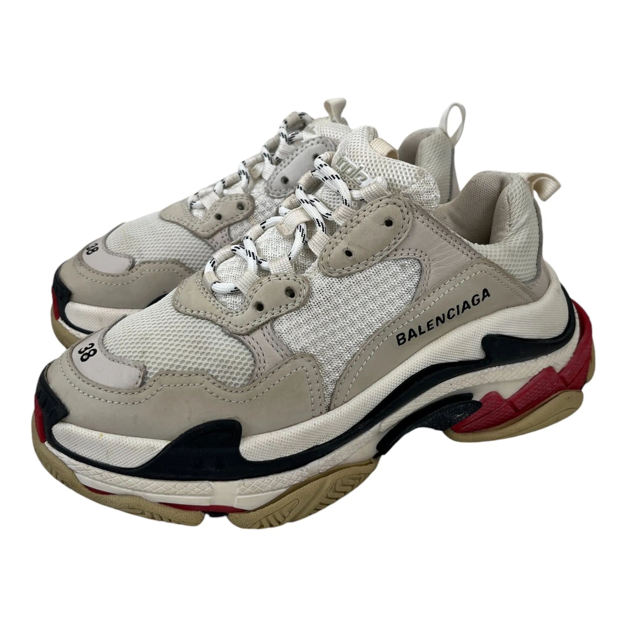 Women's Triple S Low Trainers Beige Size EU 38 / UK 5