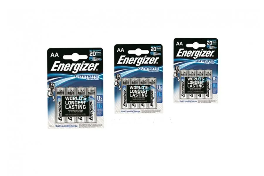 x12 AA Energizer Ultimate Lithium Batteries (3x4) 12Pk